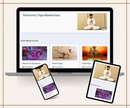 Yoga-Kompendium Mockup (PC / Laptop, Smartphone, Pad)